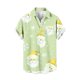 thumbnail image 1 of Mens Manga Corta Botón Abajo Camisas, Navidad Impreso Turndown Cuello Blusa, Top de Moda Casual, 1 of 3