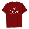 thumbnail image 5 of POTETI Valentine Women Shirts Womens Tops 3/4 Sleeve,Girl Short Sleeve Red Valentine Gifts for Girlfriend Tshirts Sweetheart Print Casual Crew Neck Tops, 5 of 5