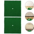 thumbnail image 1 of Mobutofu Portable Hitting Grass Golf Turf Mats Synthetic Material for Indoor Golf Use 2Pcs 30x30cm, 1 of 6