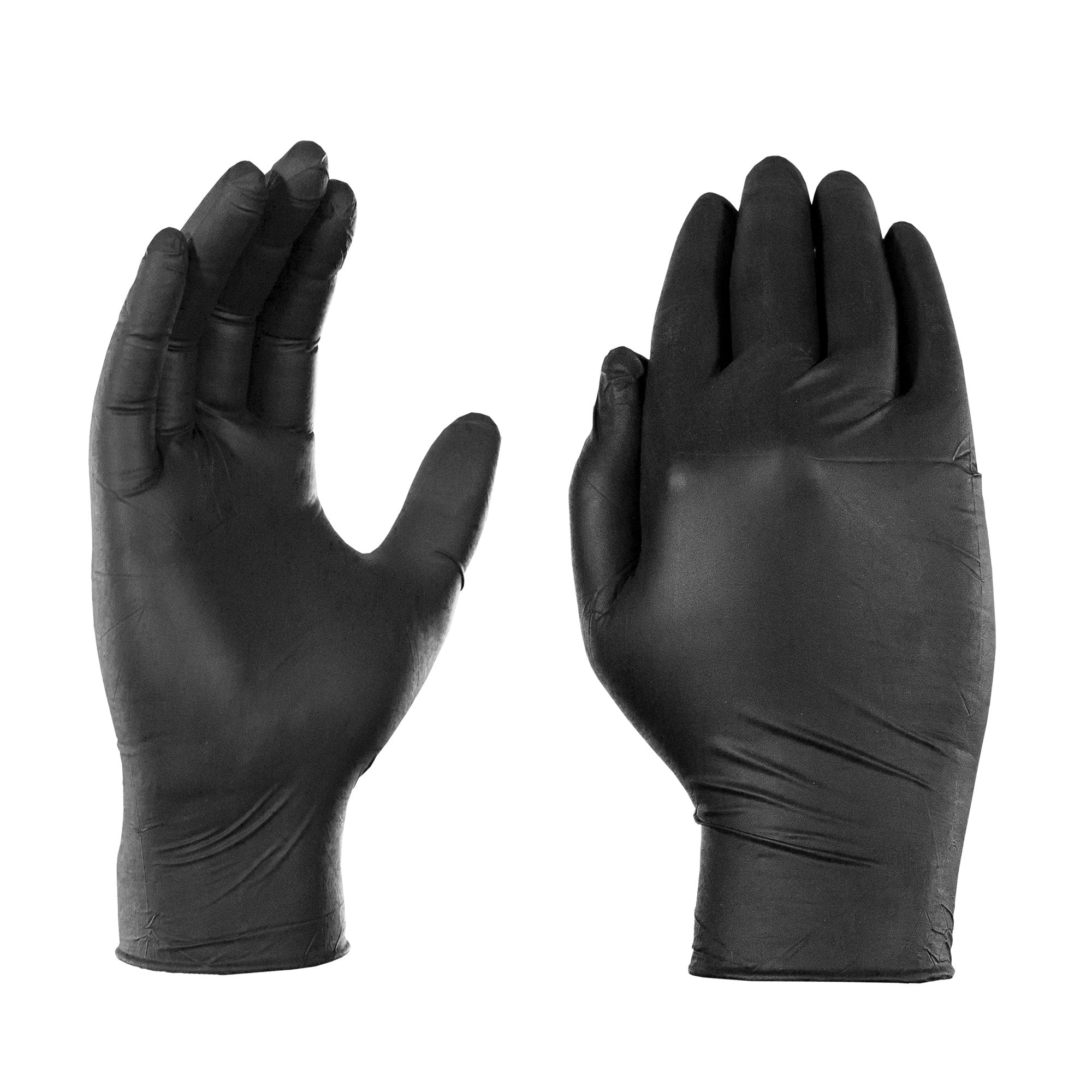 3 Mil Disposable 1EBNLBX and 1ENLBX Box of 100 1st Choice Black & Blue Nitrile Exam Gloves Textured Size Large Bundle Powder Free 