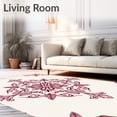 thumbnail image 2 of ODIKA 5'x7' Machine Washable Non-Slip Area Rug, Enchanted Symphony Artisan Damask High Traffic Rug, Pink, 660049, 2 of 7