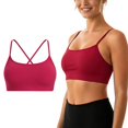 thumbnail image 7 of Sports Bra for Women JIANLAI Women's Thin Strap Padded Sports Bra Everyday Basic Scoop Neck Workout Crop Bra, 7 of 7