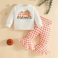 thumbnail image 2 of Zshosam Clothes for Teen Girls Girls Clothes Long Sleeve Shirts and Pants Sweatsuits 2 Piece Fall Outfits Set Size 12 18 Months,(Orange 12-18 Months), 2 of 4