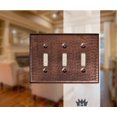 thumbnail image 4 of Monarch Abode 17009 Hand Hammered Switch Plate, 3-Gang, Pure Copper, 4 of 9