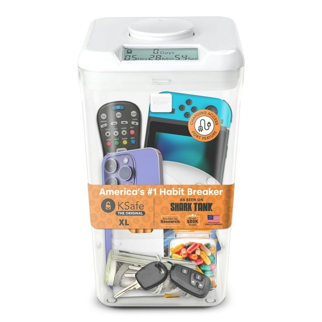 Contenedor Time Locking Kitchen Safe XL blanco con base de 12,3 cm