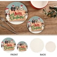 thumbnail image 3 of SKYSONIC Merry Christmas Dog Pot Holders Trivets, 2 Pcs Heat Resistant Trivets,Winter Puppy Cute Cotton Thread Weave Mats for Hot Pads Pans Pot Bowl Teapot for Kitchen Decor, 3 of 7