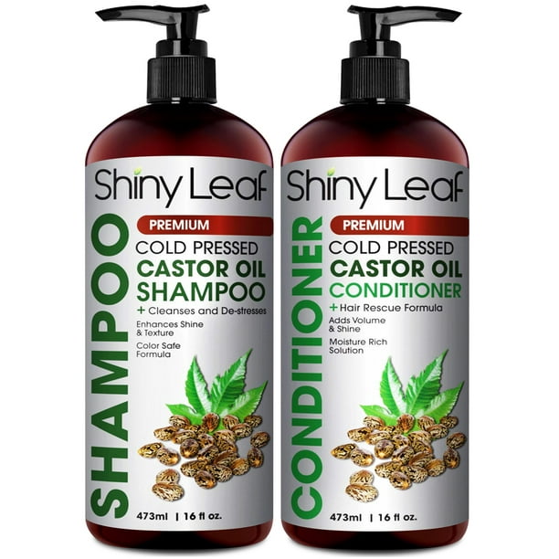 Castor Oil Shampoo and Conditioner For Hair Growth, Sulfate Free, Curly ...