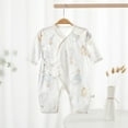 thumbnail image 2 of THDHVS Newborn Casual Outfits,Summer Onesies for Newborn ,Newborn Thin Cotton Clothes Long Sleeve Air-conditioned Crawling Clothes Clothes White 0-1 Month, 2 of 3