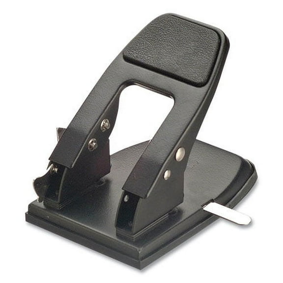 50-Sheet Heavy-Duty Two-Hole Punch With Padded Handle, 1/4" Holes, Black | Bundle of 10 Each