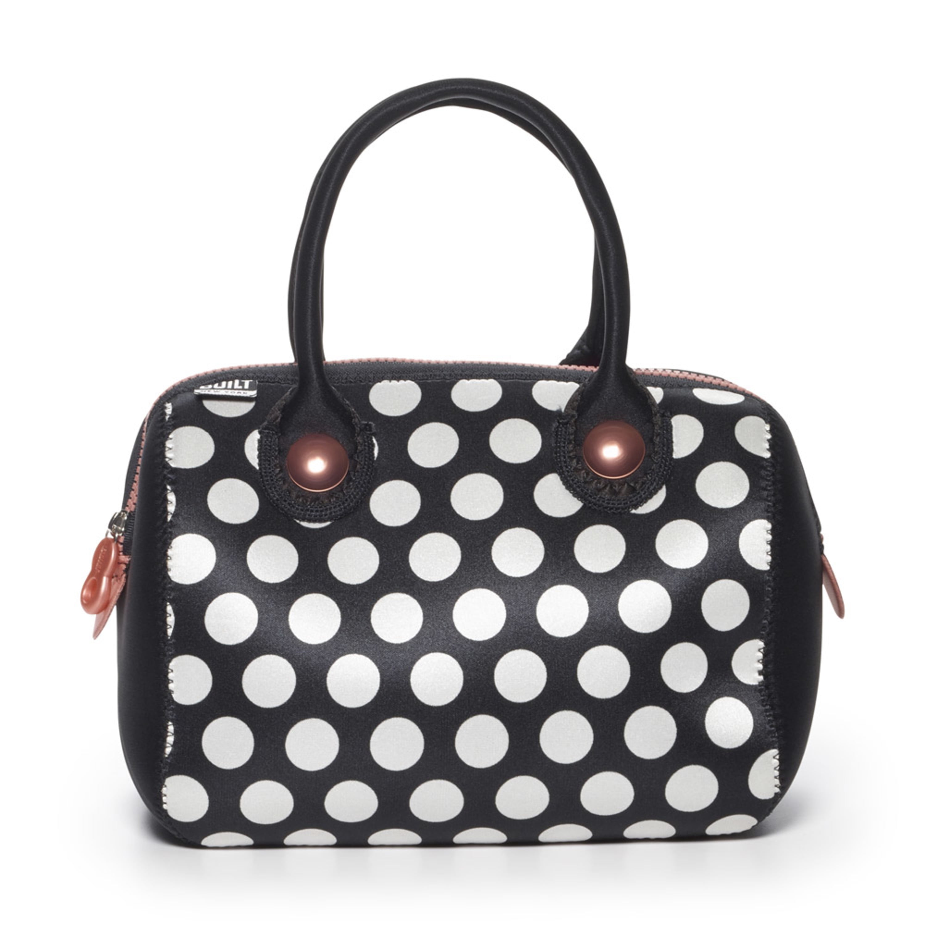 black neoprene lunch bag