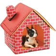 thumbnail image 2 of Maison de Chien Portable Pliable Hiver Chaud Lit d'Animal de Compagnie Nid Tente Chat Chiot Chenil, 2 of 5