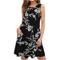 thumbnail image 2 of JINMGG 2026 Summer Dresses under $10.00 Summer Dresses for Women Beach Floral Tshirt Sundress Casual Pockets Boho Tank Dress, 2 of 5