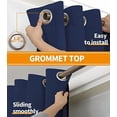 thumbnail image 3 of Navy Blue 100% Blackout Curtains 68 Inch Length for Bedroom, Double Layer Full Room Darkening Drapes with Grommet Thermal Insulated Energy Saving for Living Room, 2 Panels, 42 X 68 Inch, 3 of 8