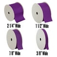 thumbnail image 2 of Threadart Grosgrain Ribbon Rolls - 10 yd rolls - 4 Widths 25 Colors - Solid Colors Ribbed Pattern - For Bows, Decorations, Hair Clips, and More - 1 1/2" (1.5") width - Purple 465, 2 of 9