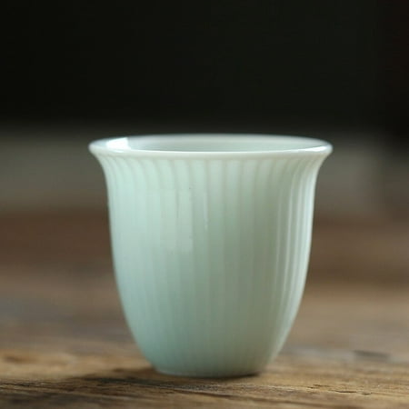 

New jade clay white porcelain shadow blue glaze kungfu tea cup ceramic tea cup Master Cup single cup small tea cup custom logo