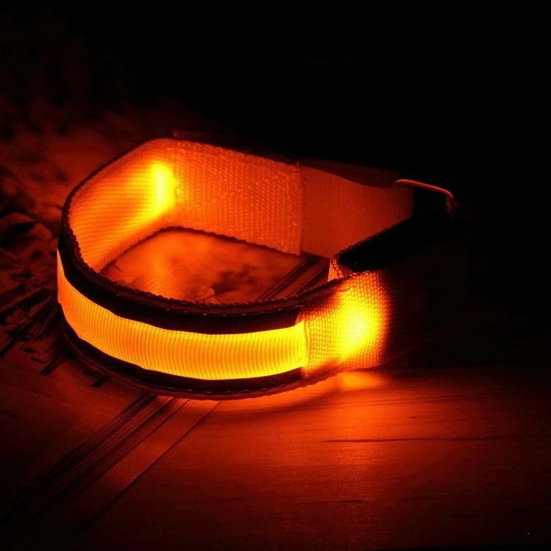 4x Glow Bracelet Reflector Band Jogging Safety Wristband children Fluorescent Tape Yellow 