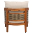 thumbnail image 6 of SAFAVIEH Amanda Acacia Wood Armchair, Natural/Taupe (Set of 2), 6 of 12