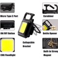 thumbnail image 3 of Mini linterna led de trabajo, linterna de bolsillo portátil, llaveros, Linterna recargable con USB, Sacacorchos de luz para acampar al aire libre, 3 of 4