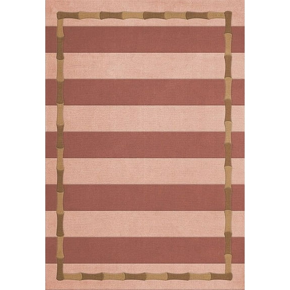 Homee Hand Tufted Woollen Rugs Alice Crawley Bamboo Stripe Wool Rug Terracotta Available In All Sizes 5x8 ft 6x9 ft 8x10 ft