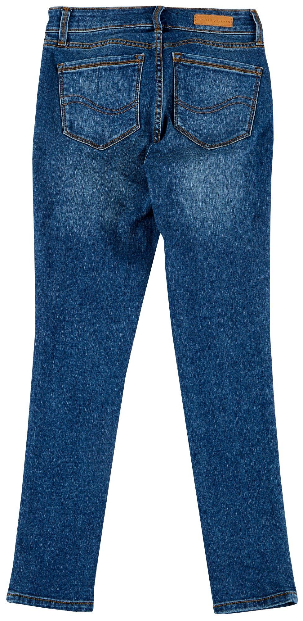 Sanctuary Womens Denim Faded Crop Jeans - Walmart.com