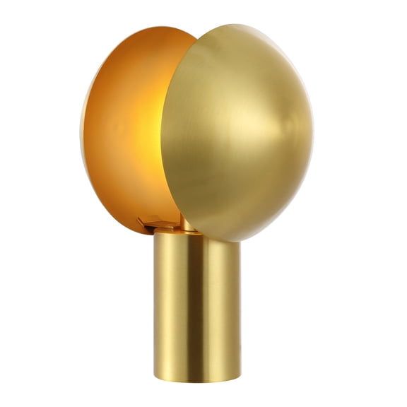 SAFAVIEH Frey 15 in. Glam Brass Iron Table Lamp with Shade