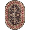 thumbnail image 2 of Safavieh Heritage Stuart Oriental Wool Area Rug, Chocolate/Red, 4'6" x 6'6" Oval, 2 of 11