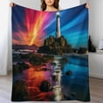 thumbnail image 4 of Ocean Lighthouse Flannel Throw Blanket for Gifts for Women Men Girls Boys All Seasons, 4 of 8