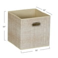 thumbnail image 2 of Household Essentials 6 ct Open Fabric Cube Storage Bins, Tan, 2 of 5
