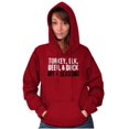 thumbnail image 3 of Funny Hunting 4 Seasons Deer Elk Fowl Hoodie Sweatshirt Women Men Brisco Brands 2X, 3 of 6