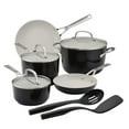 thumbnail image 1 of KitchenAid Ensemble de Batterie de Cuisine en Céramique Forgée 10 Pcs, Noir, 1 of 4