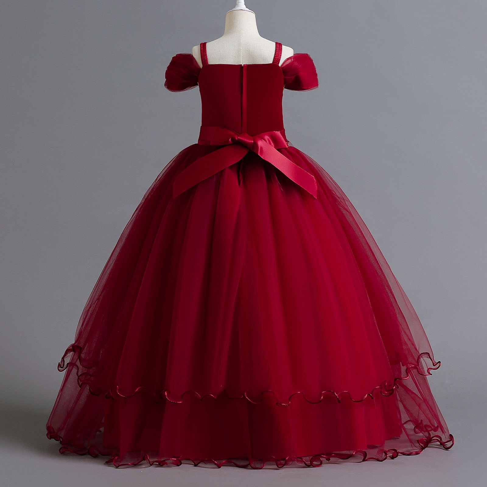 Amazon.com: LB11 Girls Dress Rhinestone Chiffon Bridesmaid Dance Ball Maxi  Gown Size 6 Black: Clothing, Shoes & Jewelry