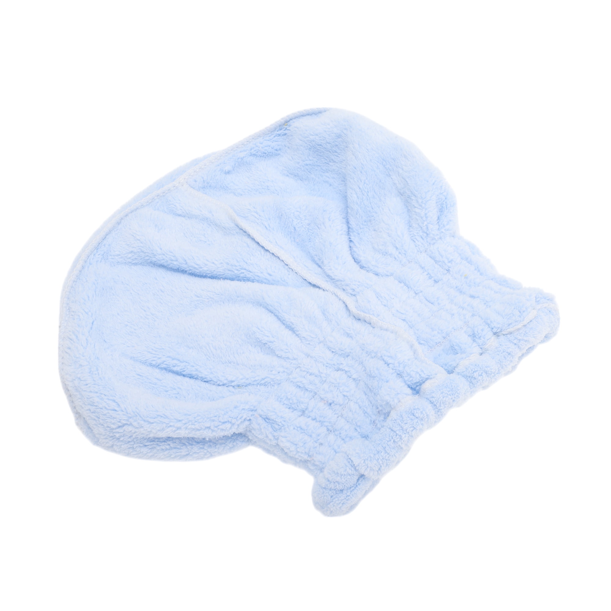 Unique Bargains Water Absorbent Bow Hair Drying Towel for Bathroom Hotel Blue