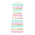 thumbnail image 4 of VBVC Women's Floral Print Sleeveless Fit and Flare Midi Dress , Ladies' Crew Neck Casual Summer Dress , Beach Vacation Flowy Sundress For Women,Mint Green,S-2XL, 4 of 7