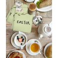 thumbnail image 4 of Happy Easter Kitchen Dish Towels for Drying Dishes Set of 2, Grass Green Spring Bunny Eucalyptus Leaves Waffle Weave Microfiber Hand Tea Bathroom Towels Quick Dry & Absorbent Towel 15.7x23.6, 4 of 7