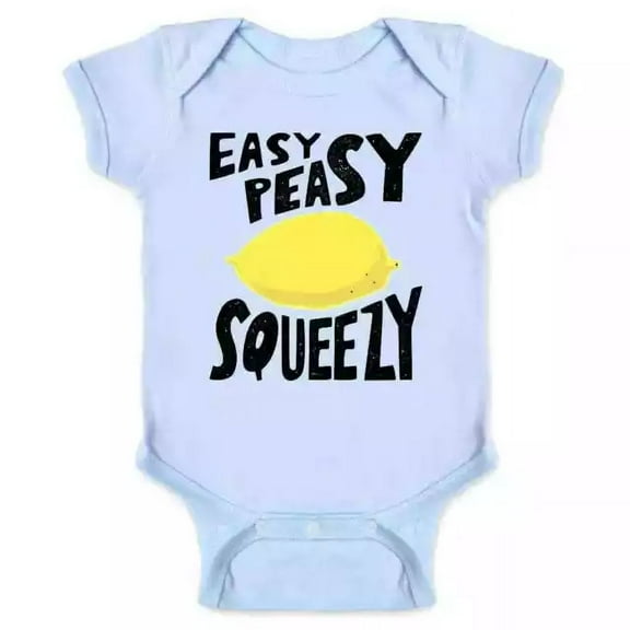 Easy Peasy Lemon Squeezy Cute Funny Baby Bodysuit Cute Baby Onesie, BABY BODYSUIT LAT 4424