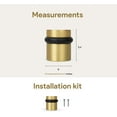 thumbnail image 2 of Mega Handles Round Floor Door Stopper 1.5 Inches | Wall Protection for Door Knob | Durable Steel Construction, Satin Brass Finish | Easy Installation, 2 of 4