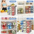 thumbnail image 6 of Can Organizer For Pantry, 3 Sets 5 Tiers Free Combination Can Dispenser, Soda Can Organizer For Fridge And Countertop, 60 Cans Rack Automatic Rolling Stackable Canned Food Organizer, Clear, 6 of 6