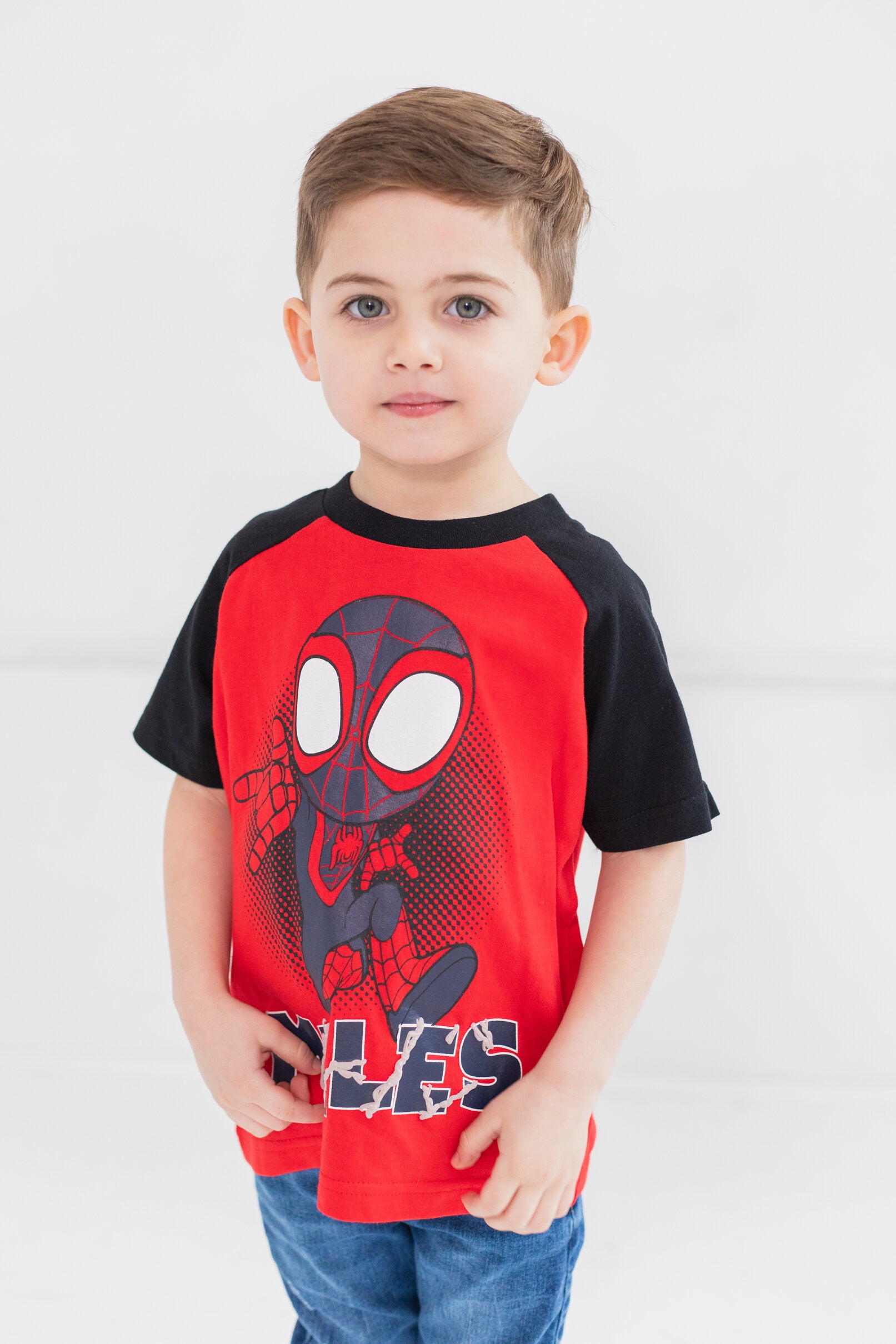 Marvel Spidey and His Amazing Friends Toddler Boys' Short Sleeve T-Shirt 4-Pack Avengers Black Green