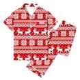 thumbnail image 5 of Christmas Pajamas Women's Two-Piece Christmas Pajamas short sleeves Button Shirt and Pants Set Home Clothes, 5 of 8
