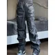 thumbnail image 5 of Pantalones cargo para hombre, pantalones grises con pliegues, estilo hip hop, para otoño, baratos, holgados, estilo coreano, estilo Harajuku, corte regular, de diseñador, 5 of 5