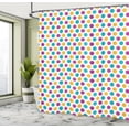 thumbnail image 4 of Ambesonne Polka Dot Shower Curtain, Vintage Circular Blobs, 69"Wx84"L, Multicolor, 4 of 4