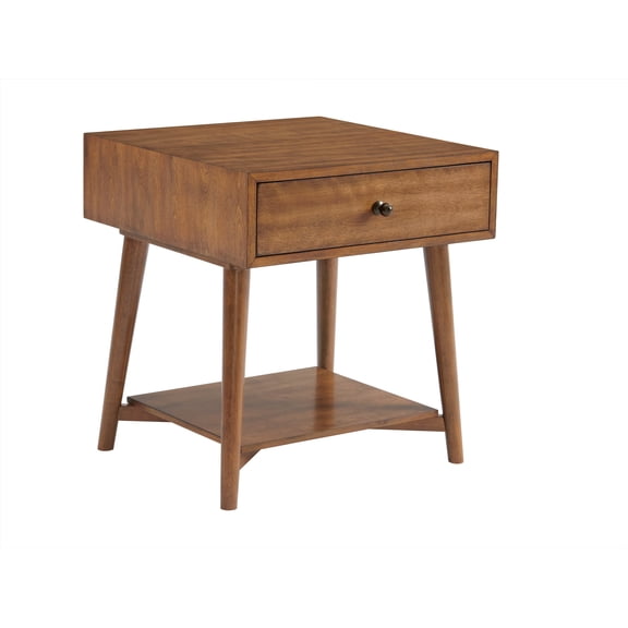 Martin Svensson Home Mid Century Modern 1 Drawer End Table, Cinnamon