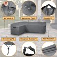 thumbnail image 6 of STARTWO Waterproof Patio Furniture Sectional Cover Large Oval Thickened Heavy Duty Outdoor Sofa Square Wicker Cover, 6 of 6