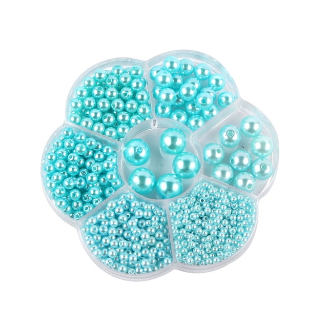 Youkk 1/2/3/5 1150piece Practical DIY Pearl Beads For Making Jewelry - Easy To Thread Not Easy To Fade Durable sky blue 1 Pc