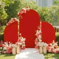 thumbnail image 4 of TEQIN Wedding Arch Cover Set of 3,Spandex Fitted Wedding Arch Stand Covers with Half Moon Arch Backdrop for Birthday Party Ceremony Banquet Decor 5ft 7.2ft 5ft, 4 of 5