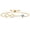 Mercury Mist||Near Colorless (GH), variant on 18K Yellow Gold Plated Silver Simulated White Opal and White Moissanite Bracelet for Women | 0.88 Cttw | Gemstone October Birthstone | Heart Shape 6MM | Fully Adjustable 9 inch