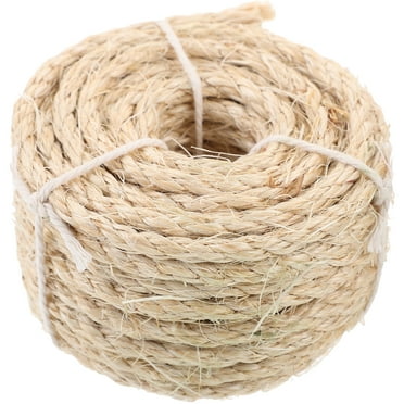 1 Roll of Natural Sisal Rope Hemp Rope for Cat Tree Scratching Pad DIY Repairing