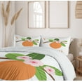 thumbnail image 6 of Ambesonne Peach Duvet Cover Set, Learning P is for Peach Fruit, 2-Calking, Apricot Olive Green, 6 of 7