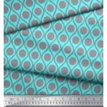 thumbnail image 2 of Soimoi Rayon Fabric Dot & Ogee Damask Print Sewing Fabric Yard 56 Inch Wide, 2 of 3