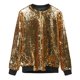 thumbnail image 5 of Moda mujer lentejuelas abrigo chaqueta de bombardero de manga larga con cremallera ropa de call MABOTO Chaqueta, 5 of 7